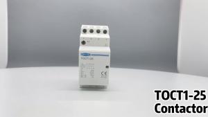 TOMZN TOCT1 4P 25A 110V 220V 50/60Hz DIN Rail AC Công Tắc Tơ Mô-đun Gia Đình 4NO/2NO2NC/4NC Công Tắc Chuyển Đổi