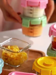 AODUOYAYA Portable Baby Glass Food Box: Storage, Microwaveable, Freezer & Heat-resistant Sealed Storage Box