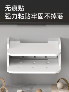 ชั้นวางติดผนัง ชั้นวางเราเตอร์ ขาตั้งกล่องรับสัญญาณ แบบไม่ต้องเจาะผนัง 2 สไตล์ สิ่งของเครื่องใช้ตกแต่งภายในบ้าน