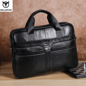 BULLCAPTAIN | Túi Xách Laptop Da Cao Cấp BULLCAPTAIN Dành Cho Nam 15 Inch Kiểu Cặp Công Sở Có Tính Năng Du Lịch Công Tác Lót Polyester Khóa Kéo.
