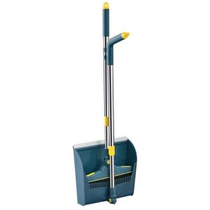 Stainless Steel Broom And Dustpan Set Foldable Extendable Handle Combination Household Cleaning Tools Broom with Cover