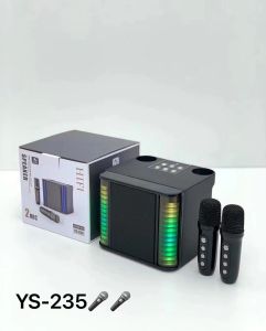 [Ready Stock] SU-YOSD YS-235 Mini Home Karaoke Wireless Bluetooth Speaker With Two Wireless Microphone Home KTV Speaker