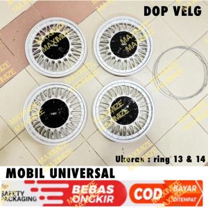 Dop Velg Ring 13 14 Tutup Roda Mobil Universal TRD Silver Hitam
