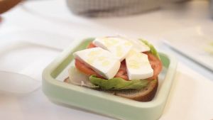 1PC Food Grade Silicone Sandwich Toast Box Kids School Breakfast Lunch Bento Box Office Worker Food Container