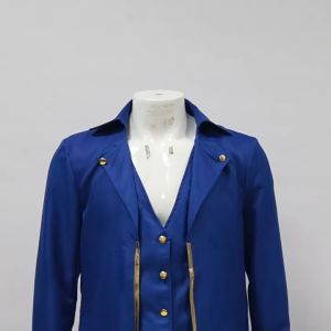 Classic Medieval Men Costume Jacquard Stand Collar Larp Halloween Cosplay Jacket Coat Victorian Renaissance Style Clothing