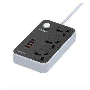 LDNIO SC3412 Universal 3 Way Outlet Extension Socket with USB Ports Flexible Power Strip Smart Electric PowerSocket