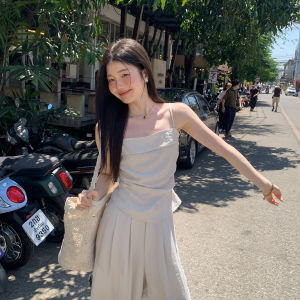 Apricot Summer Casual Outfit Set