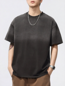 Wood soon | American Gradient Casual Loose T-Shirt