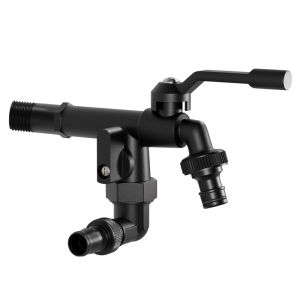 SHENGXUE | Black Copper Frost-Resistant High Flow Double Outlet Faucet
