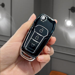 TPU Car Flip Key Case Cover for Ford Fusion Kuga Escort Everest Ranger F150 Fiesta Mondeo Ecosport Shell Keyless Fob Accessories