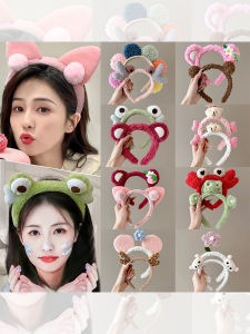 Mùa Thu Đông Phụ Kiện Tóc Lông Cừu Nữ Rửa Mặt Trang Điểm Buộc Tóc Kiểu Mới Làm Nhỏ Khuôn Mặt Phụ Kiện Tóc Buộc Tóc