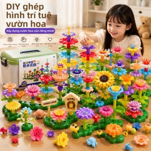 TEMiTANGMI | Bộ Đồ Chơi Xếp Hình Hoa Cây Cỏ Kích Thước Lớn