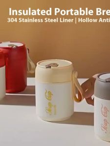 Keluli tahan karat 304 Double Layer Wall Coffee Mug Cup Travel Portable Tea Milk Barista Anti-Scalding cwan Kopi Anti Panas 550ml