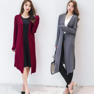 Spring Summer 2024 Modal Thin Long Open Cardigan Womens Shawl Sun Protection Long Sleeve Air Conditioning Shirt Large Size