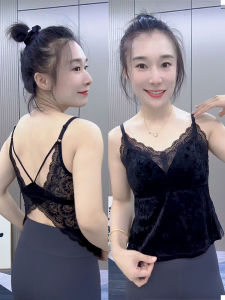 เซ็กซี่ ผีเสื้อ ลูกไม้ กํามะหยี่เพชรชิ้นเดียวเปลือย สายคล้อง ผู้หญิง ฤดูร้อน อินเทรนด์ พรางหุ่น ถ้วยรวมหลังสวย