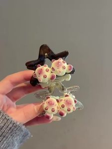 WENZHU | Cute Cat Claw Hair Clips for Women