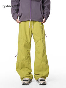 กางเกงคาร์โก้กันน้ำแบบลำลองสำหรับผู้ชายและผู้หญิง ฤดูใบไม้ร่วง 2025 กางเกงขายาวทรงหลวม ผ้าโพลีเอสเตอร์ ทรงลำลอง