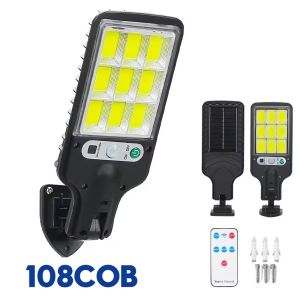 Solar Powered Wall Lights Household Outdoor Waterproof LED Road Lights Street Lamps Human Body Sensing Lighting Courtyard Li