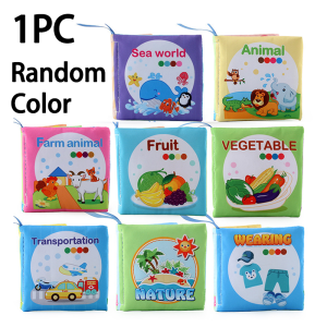 Baby Soft Cloth Book for Newborns 0-12 Months 3D Book Animal Family Cognitive Montessori Early Educational Toys for Kids Gift