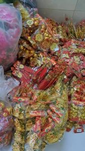 COMBO 3 Bịch 30 dây liễn khánh trang trí Tết dài 24 cm cả dây treo gồm nhiều câu chúc tết