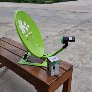 ครบชุดดูทีวี!!! จานดาวเทียม พร้อมกล่องรับสัญญาณดาวเทียม THAISAT RV-110 รุ่นวางพื้น