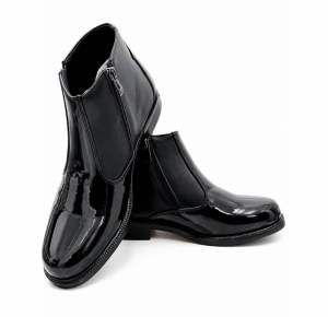 kasut potong PDRM GD Boots Zip Leather Boots Kasut Kulit 6611 Lelaki Black Boots Smart Casual Office Boots