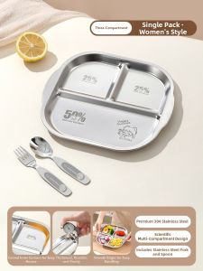 YOULUNMEI | Diet Weight Loss Stainless Steel Partition Plate L