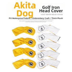Dominant | Cartoon Akita Embroidery Waterproof Golf Iron Covers 9pcs/Set