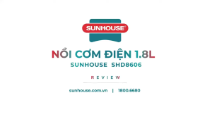 [Hàng Chính Hãng] Nồi Cơm Điện Sunhouse 1.8 Lít SHD8606/8606R - Bảo Hành 12 Tháng  Toàn Quốc