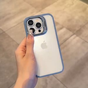 🇹🇭🔥สุดคุ้ม🔥เคสไอโฟน เคส iphone สินค้าใหม่ พร้อมฟิล์มเลนส์ เคสไอโฟนแบบมีขาตั้ง วงเล็บกลวง for 15 14 13 12 11 Pro Max Promax