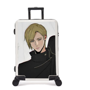 Anime Collaboration Mens Luggage Fashionable Carry-On Suitcase Durable Silent Wheels Trendy Leather Suitcase Travel Bag
