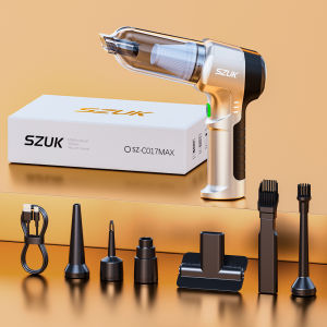 เครื่องดูดฝุ่นในรถยนต์ SZUK C017Max แรงดูดสูง ไร้สาย พกพาสะดวก เครื่องดูดฝุ่นมือถือ พลังลมแรง ใช้เป็นเครื่องเป่าลมทำความสะอาดได้