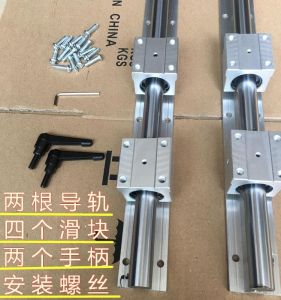 SBR Linear Guide Rail Cylindrical Precision SBR with Aluminum Drag Optical Axis Slider Heavy Duty Carpenters Wood SA Sliding 20 Full Set 16