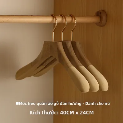 FENGHONGTAO | Giá Treo Quần Áo Gỗ Chống Xước Vai Rộng