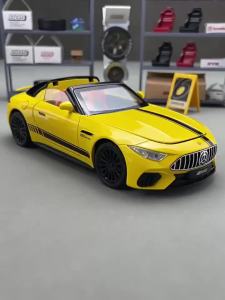 1:22 Scale SL63 G800 Model Miniature Car Toys Diecast Alloy Vehices Front Wheel Steering Sound Light Pull Back Models Adult Gift