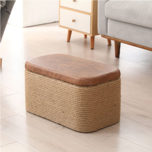 Storage Bench Wooden Footrest