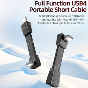 Elbow 90° USB Cable C to C PD240W 5A 80Gbps Mobile Power Type C Cable for iPhone 16 17 Pro Max MacBook Power Bank Tablet iPad