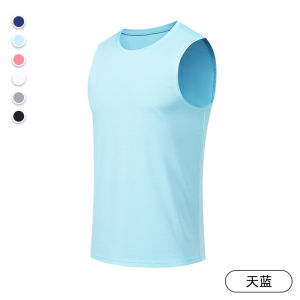 Sports Mens Quick-drying Fitness Vest Sweat-absorbing Short-sleeved Base Shirt Outdoor Training Thin Sleeveless Trunk