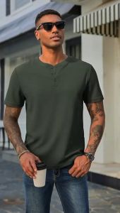 WAFFLE KNIT KAOS KANCING SANGHAI LENGAN PENDEK PRIA PREMIUM TERLARIS