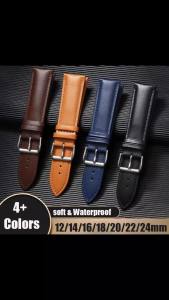 20mm 22mm Calfskin Leather Watchband 12/14/16/18/24mm Soft Material Watch Band Wrist Strap Universal Men Women Replacement Strap
