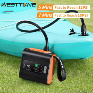 WESTTUNE Outdoor Wireless Air Pump Travel Vacuum Pump with Inflatable Deflate Portable Electric MINI Inflatable Pumps for Mats