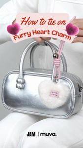 JAM | MUVA - Furry Heart Charm - ชาร์มผูกตกแต่งกระเป๋า