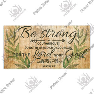 Putuo Decor Home Jesus Wood Signs Retro Wooden Plaque Vintage God Lord Hanging for Zen Den Room Wall Door Home Decoration