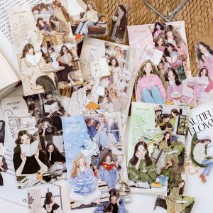 Stickers Punk | Bộ Dán PET Trong Suốt Đẹp Nét Học Thuật Phong Cách Retro Dễ Thương