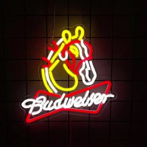 Beer Neon Sign for Wall DecorLed Neon Light Beer Light up Sign for Man Cave Bedroom Bar Pub Bistro Shop Party Wall Art Decor