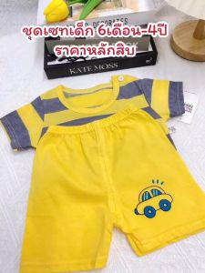 ชูดเด็กหน้าร้อน เสื้อ + กางเกงขาสั้น ผ้านิ่ม ลายน่ารัก มีไซส์ 6 เดือน-4 ขวบ DXT232