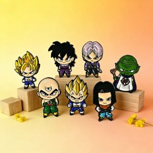 Bandai | 7pcs set Cute badge Anime Enamel Lapel Pins Set Cute Manga Brooches for Backpacks And Clothes Collectible Pin Badge birthdaygift
