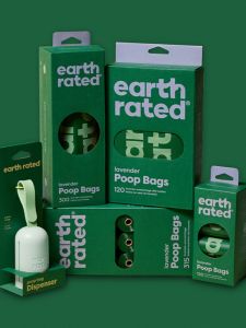 Túi Đựng Rác Cho Chó EARTH RATED Dày Thân Thiện Với Môi Trường Có Thể Phân Hủy Cầm Tay Dùng Cho Chó Đồ Dùng Vệ Sinh Cho Thú Cưng