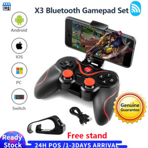 【Shipped From Penang】X3 Bluetooth Wireless Joystick Gamepad Game Controller For Android IOS Phone/ Tablet /TV Box/PS3 Console