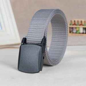 3cm Thin Narrow Cut Short Nylon Cloth Belt Men Casual Canvas Belt Womens Fashion Plastic Smooth Buckle Pant Belt